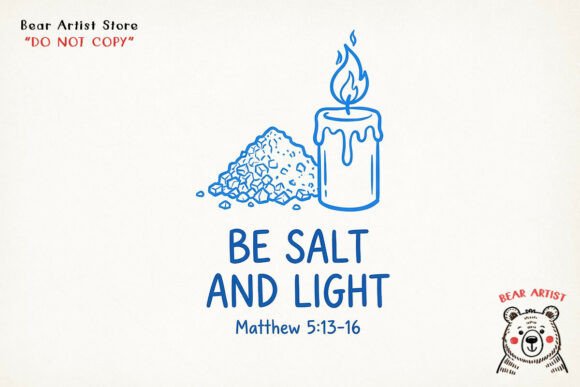 Be Salt and Light Bible Verse Christian PNG Illustrations
