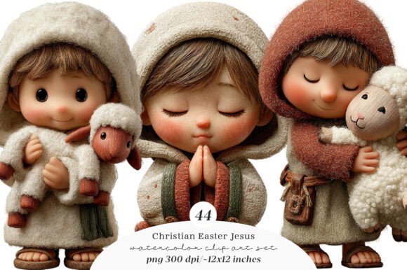 Christian Easter Clipart Jesus PNG Illustrations
