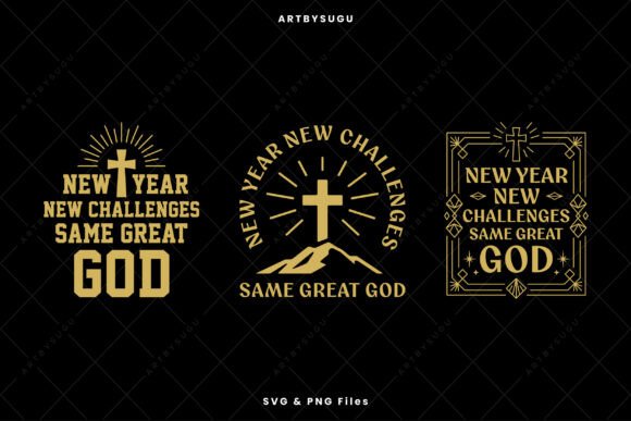 Christian New Year SVG PNG Bundle for Crafts