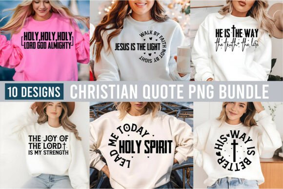 Christian Quote PNG Bundle for Crafts