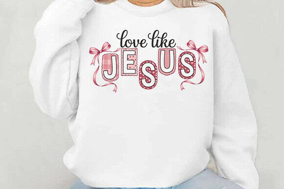 Christian Valentine PNG: Love Like Jesus Illustrations