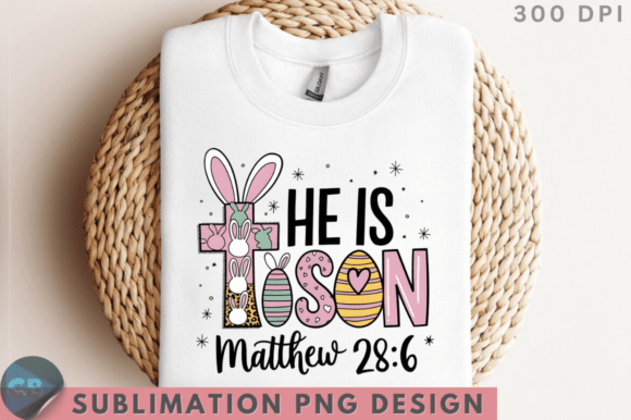 He is Risen Matthew 28:6 PNG Illustrations