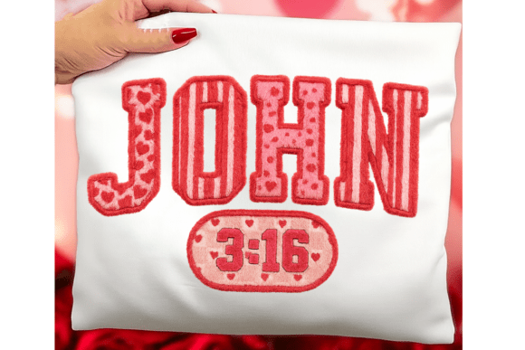 John 3:16 Valentine PNG, Patch Christian