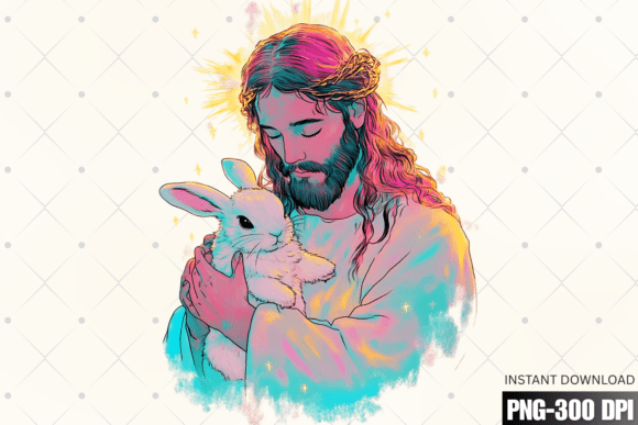 Pastel Christian Easter Sublimation PNG Illustrations