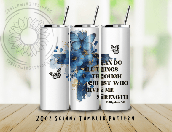 Philippians Christian Quote Tumbler Wrap