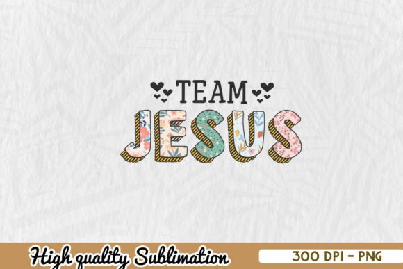 Team Jesus Colorful Sublimation PNG