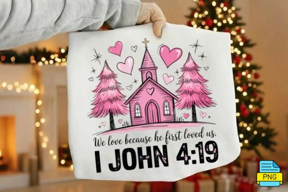 Valentine Christian Sublimation PNG Illustrations